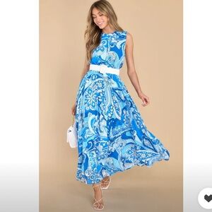 Red Dress Boutique Blue Paisley Maxi Dress